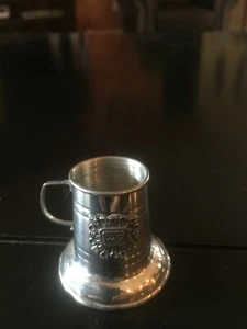 Silber Souvenir Zinn Becher aus Peru 1,5" groß - Bild 1 von 2