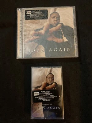 🔺Notorious Big Born Again Cassette & CD [sealed] NEW original 1999 FLYER 🔺 - Image 1 of 4