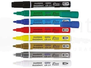 PERMANENT CAR TYRE TIRE METAL PAINT PEN OIL BASED MARKER WATERPROOF 10 COLOURS G - Picture 1 of 11