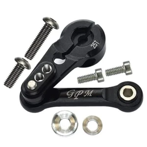 GPM Racing Aluminum 6061-T6 Tie Rod + 25T Servo Horn Black : 1/8 Sledge - Picture 1 of 3