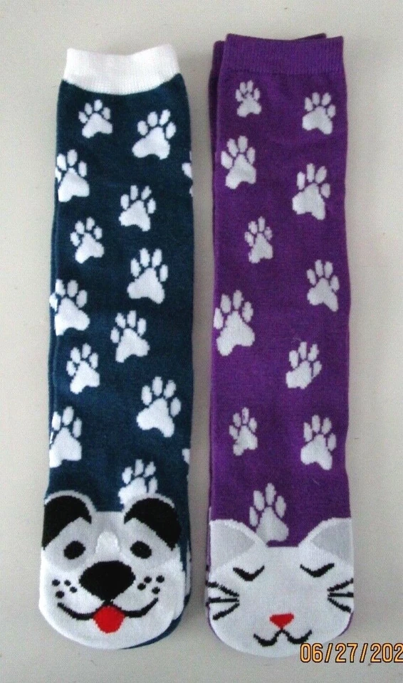 SOCKS..CAT FACE AND DOG FACE.. - Image 1 of 1