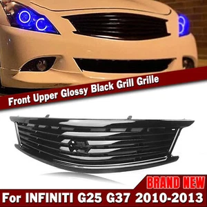 Für Infiniti G37 G25 2010 2011–2013 Q40 Limousine Vorne Gitter  Glänzend Schwarz - Picture 1 of 12