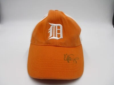 Detroit Tigers Hat Cap Youth Kids Orange Strap Back Medical Center Autographed - Image 1 of 4
