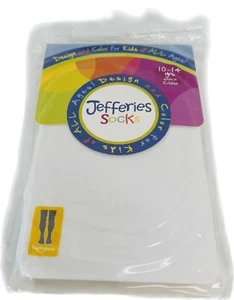 Jefferies Socks Girls Jr Miss White Pantyhose Size 10-14 yr Pageant - Picture 1 of 6