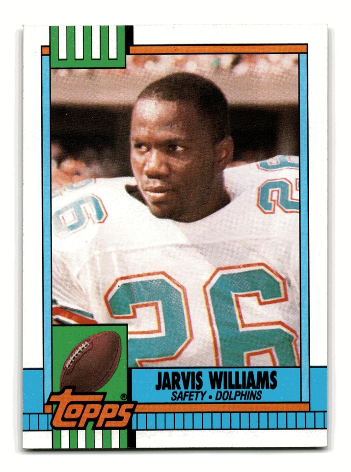 Jarvis Williams 1990 Topps #326b Miami Dolphins Mint - Image 1 of 2