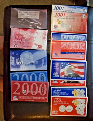 2000-2013 P&D Uncirculated Mint Sets (+1995 P&D, 1999D, 1999 SBA P&D) OGP/COA - Image 1 of 3