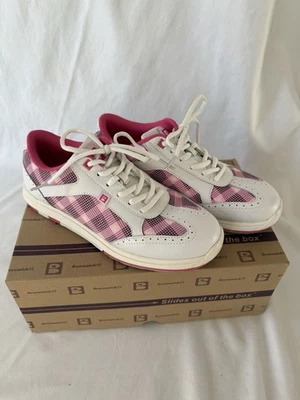 Women’s Brunswick Bowling Shoes Pink Plaid Size 8 Worn Once - Image 1 of 4
