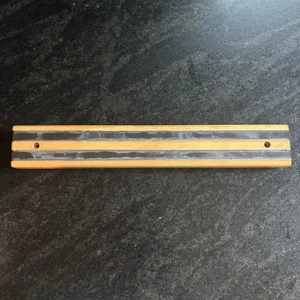 Magnetic Holder Knife Bar Block Black on Wood 12" - Picture 1 of 8