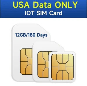 Data Only SIM Card for IoT Devices, 180 Days 12GB Internet, AT&T and T-Mobile - Picture 1 of 6
