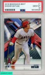 Bowmans Best Shohei Ohtani #1 2018 PSA 10 GEM MT Rookie RC - Imagen 1 de 3