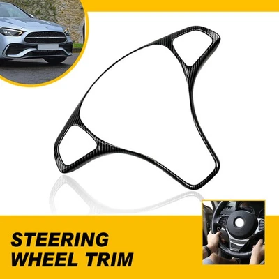 For 2016-2019 Mercedes Benz E Class W213 Steering Wheel Trim Cover Carbon Fiber - Image 1 of 4