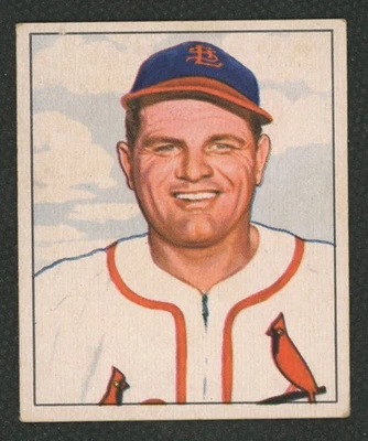 1950 年 Bowman #207 Max Lanier ^^ 圣路易斯红雀队 ~ EX/MT(版权所有) — 第 1/2 张图片