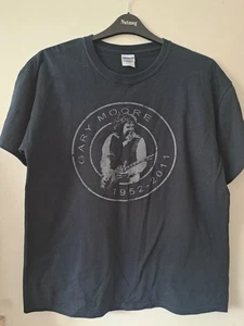 OFFICIAL GARY MOORE '1952 - 2011' T-SHIRT - BLACK, SIZE LARGE - TOP CONDITION - Picture 1 of 6
