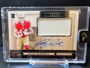 2024 Panini One Ricky Pearsall Rookie Patch Auto 1/199 - 49ers - Picture 1 of 3