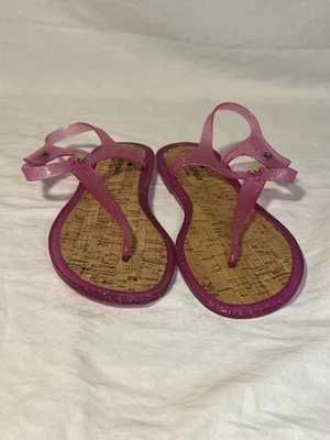 Sandalias Kate Spade Jelly Tanga Rosa Brillante NUEVAS Talla 9 Foto 1 de 4