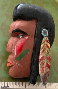 Vintage INDISCHE Pfadfinder Amerikas handbemalt geschnitzt HALSTUCH DIA BSA - Bild 1 von 7