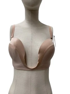Wonderbra Push-Up Bra Nude Satin UK 34E Adjustable Straps 1 NWH001 - Picture 1 of 11
