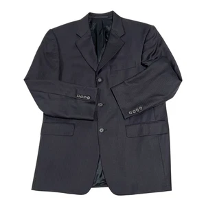 Burberry London Mens Super 100s Wool Striped Sport Coat Blazer 3 Button 40 Short - Picture 1 of 12