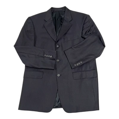 Burberry London Mens Super 100s Wool Striped Sport Coat Blazer 3 Button 40 Short - Image 1 of 4