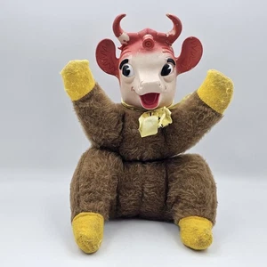 Vintage Elsie die Kuh Plüschtier Stofftier Gummi Gesicht braun Plüsch Borden Dairy - Bild 1 von 10