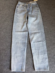 American Eagle Jeans Women’s 00 Lightwash Blue Regular Stretch High Rise Baggy - Picture 1 of 10