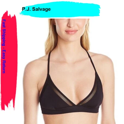 P.J. Bralette Salvage All Tied Up en negro, XS Foto 1 de 4