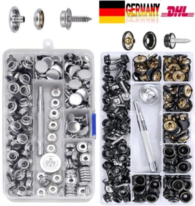 Druckknöpfe Set, knöpfe, Planenschrauben, Leinwand Druckknopf Schraube Edelstahl - Bild 1 von 30