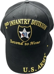 Ejército de los Estados Unidos 2ND División de Infantería ID Segundo a Ninguno Bordado Gorra Cabeza de Indio - Imagen 1 de 5