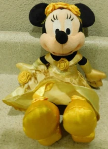 Vintage Disney Land Authentic Minnie Mouse Golden Dress Plush Princess Rare . - Picture 1 of 7