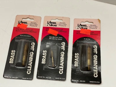 3 Pcs. Kleen Bore Brass Cleaning Jags, JAG-228, JAG-230, & JAG-231 - Image 1 of 4