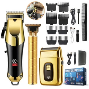 Professional Hair Clippers for Men, Cordless Barber Clippers and Trimmer Set - Picture 1 of 21