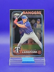 Wyatt Langford 2024 Topps Chrome Update Series Rookie Card 🔥 Rangers - Picture 1 of 2
