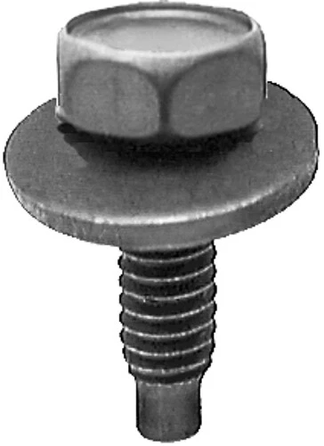 Perno de cuerpo de sems de cabeza hexagonal de 1/4-20 x 7/8" con punta de perro y arandela de 3/4" (cantidad 12) Foto 1 de 2