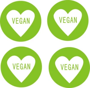 ADESIVI VEGAN ALIMENTI VERDE ETICHETTE ROTONDE CERCHIO OPACO LUCIDO 25MM 37MM 45MM - Foto 1 di 2