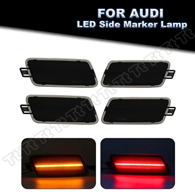Luces de señalización laterales LED para parachoques delantero trasero ahumadas para Audi A7 Quattro RS7 S7 12-18 Foto 1 de 4