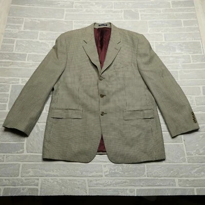 Ralph Lauren Blazer Traje Chaqueta Talla 44R Seda Lana Pata de Gallo Abrigo Deportivo Foto 1 de 4