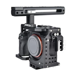 Aluminum Camera Cage Stabilizer Rig Case With Top Handle for Sony A7/A7S/A7R - Picture 1 of 12