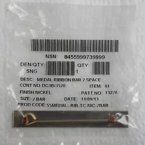 British Full Size:"2-SPACE MEDAL RIBBON BAR" (Firmin Made, in Unopened packet) - Foto 1 di 4