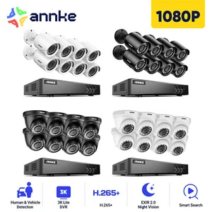 ANNKE 8CH 5MP 3K Lite DVR 1080P CCTV Security Camera System Outdoor Color Night - Picture 1 of 36