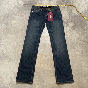 Christian Audigier Jeans Damen Größe 29 Ca Monogramm Dunkelblau Low Rise y2k - Bild 1 von 14