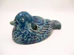 Antique Japanese or Korean Bird Pottery Scholar Pen Brush Holder - Picture 1 of 9