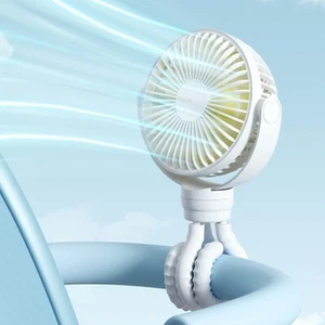 Mini Stroller Fan Clip-on for Baby, 4000mAh Portable Battery Operated or USB Rec - Picture 1 of 7