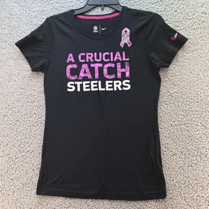 PITTSBURGH STEELERS SIZE MEDIUM BREAST CANCER SHORT SLEEVE T SHIRT NFL NIKE - Imagen 1 de 8