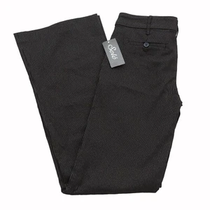 Sele Black Pants with Thin Metallic Like Thread Pinstripes Size 7/8 - Picture 1 of 8