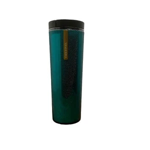 Starbucks 2013 Travel Tumbler Green Aqua 16 oz Textured Reflective FLAW Read - Picture 1 of 10