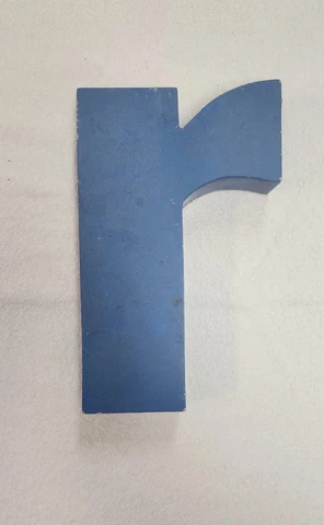 Vintage 3D BIG Metal Letter R.   10.5 inches Tall Cover