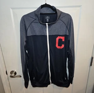 Original Merchandise Cleveland Indians Jacke Damen 2X Blau Full Zip C Logo MLB - Bild 1 von 5