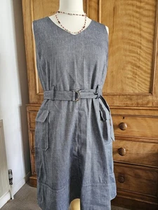 Next Linen Mix Dress - Size 16 Petite - Picture 1 of 13
