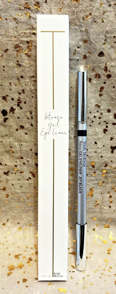 Trish McEvoy~Lineador de Olhos Gel Intenso com Smudger em Preto~0,04 oz/1,2 g~Tamanho Completo~Novo Na Caixa~ - Imagem 1 de 1