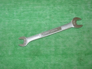 VINTAGE CRAFTSMAN #44572-VV -- 3/8" X 7/16" COMBINATION OPEN END WRENCH USA MADE - Picture 1 of 8
